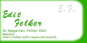 edit felker business card